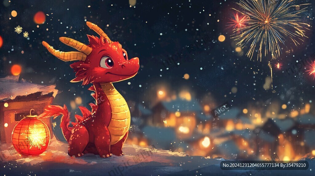 龙年横版插画
