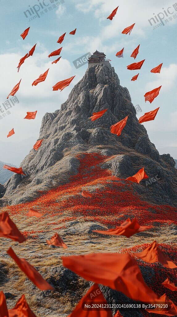 3d悬浮小山
