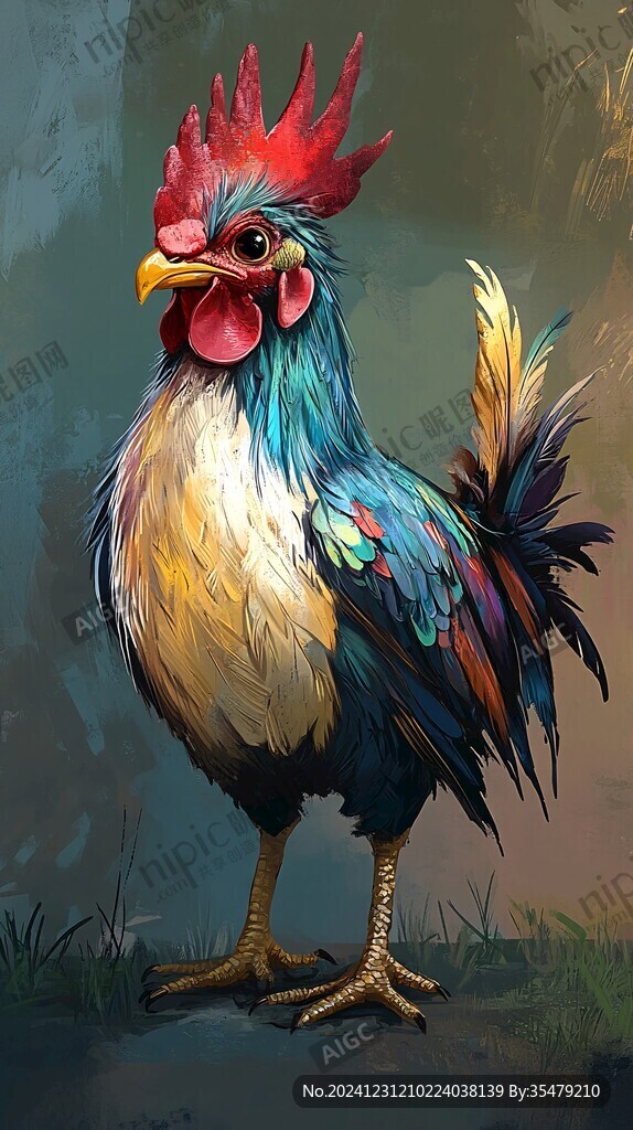 走地鸡插画