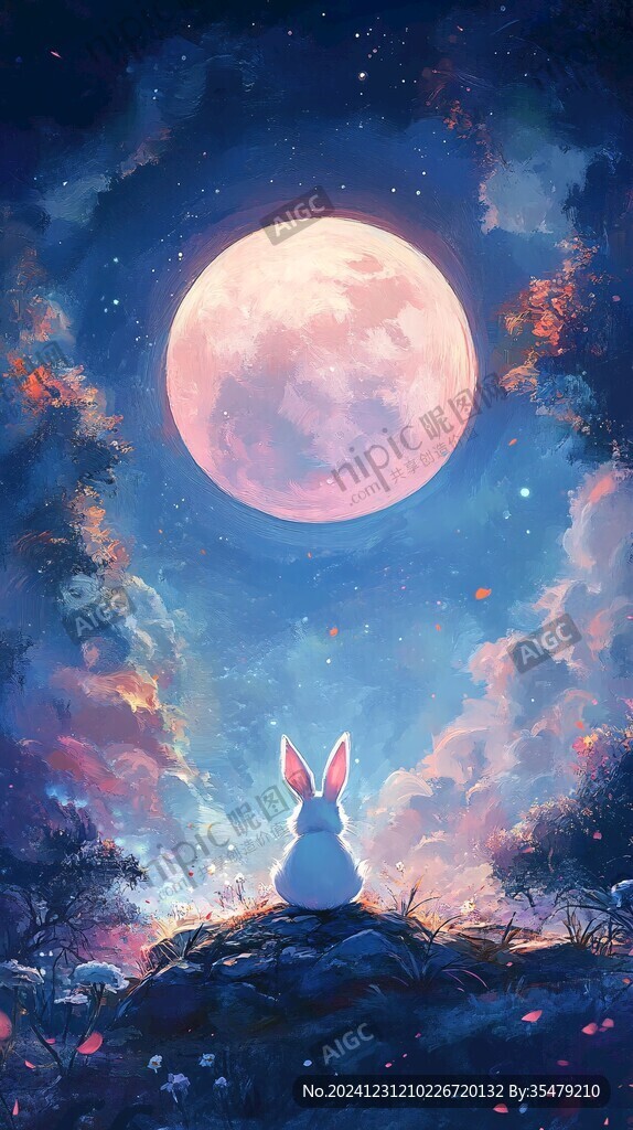 月兔插画