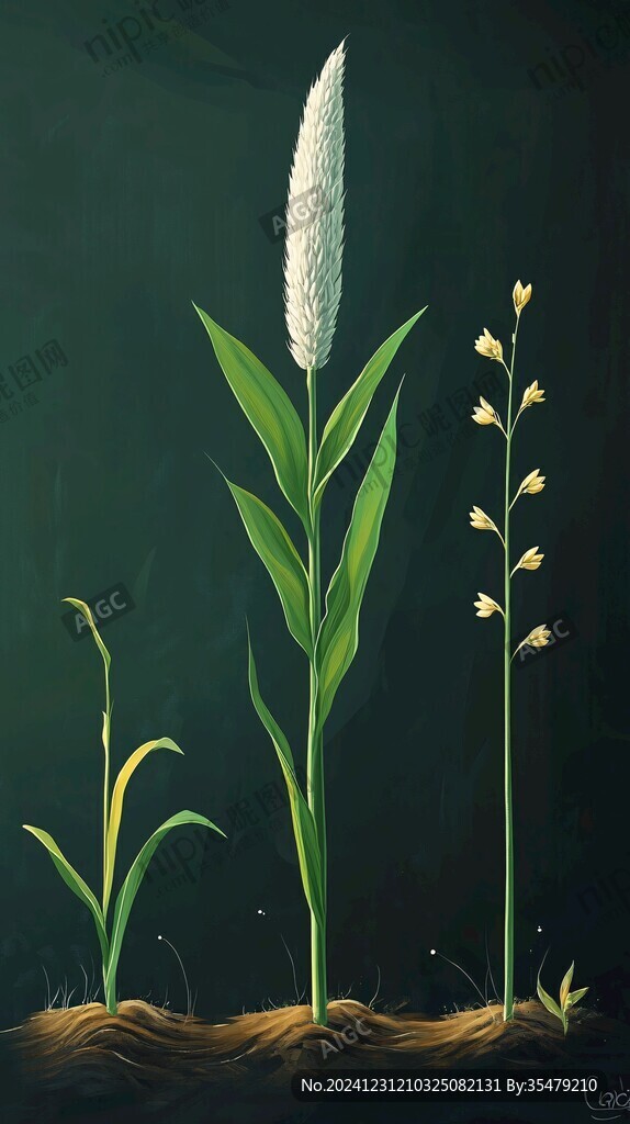 狗尾草插画