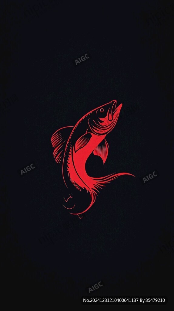 鱼渐变logo
