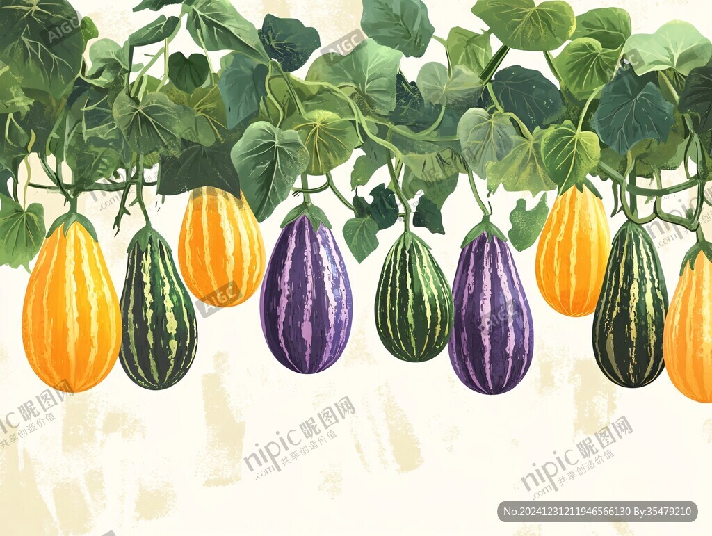 吊瓜插画