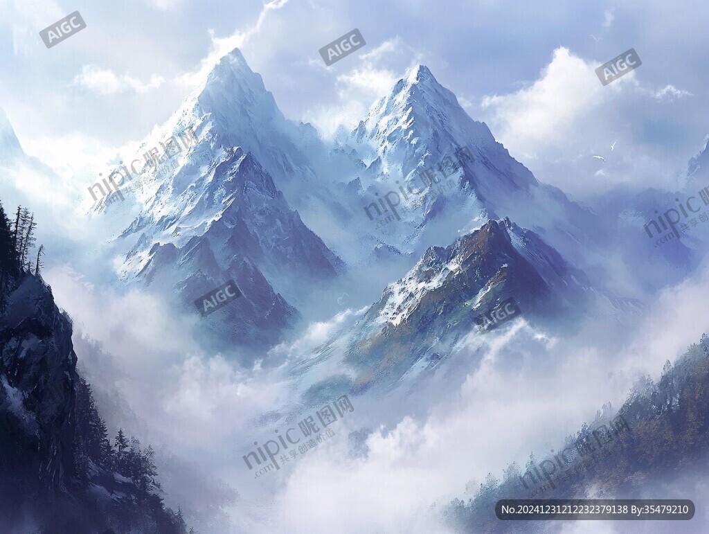 雪山原画