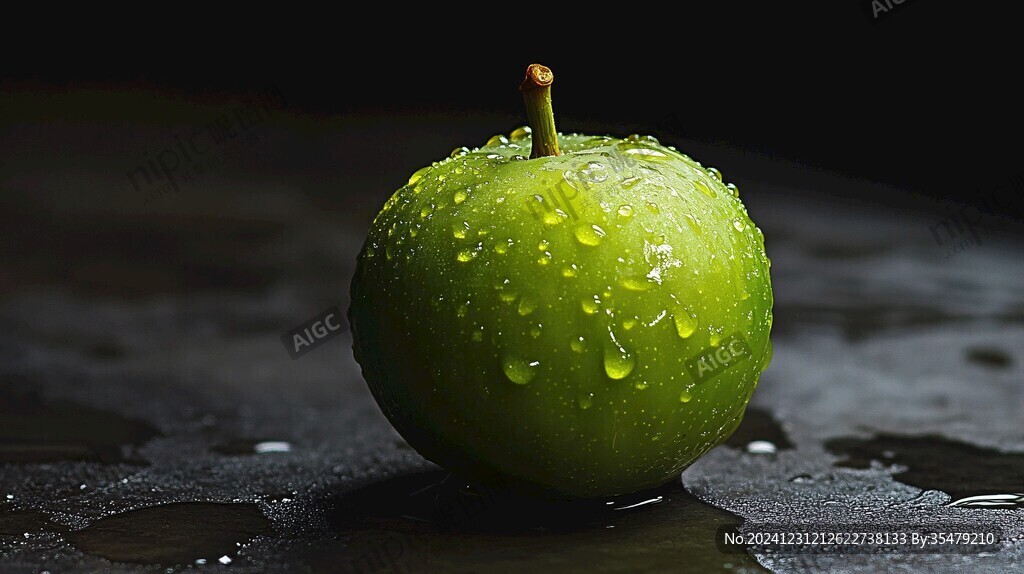 带雨水的青枣