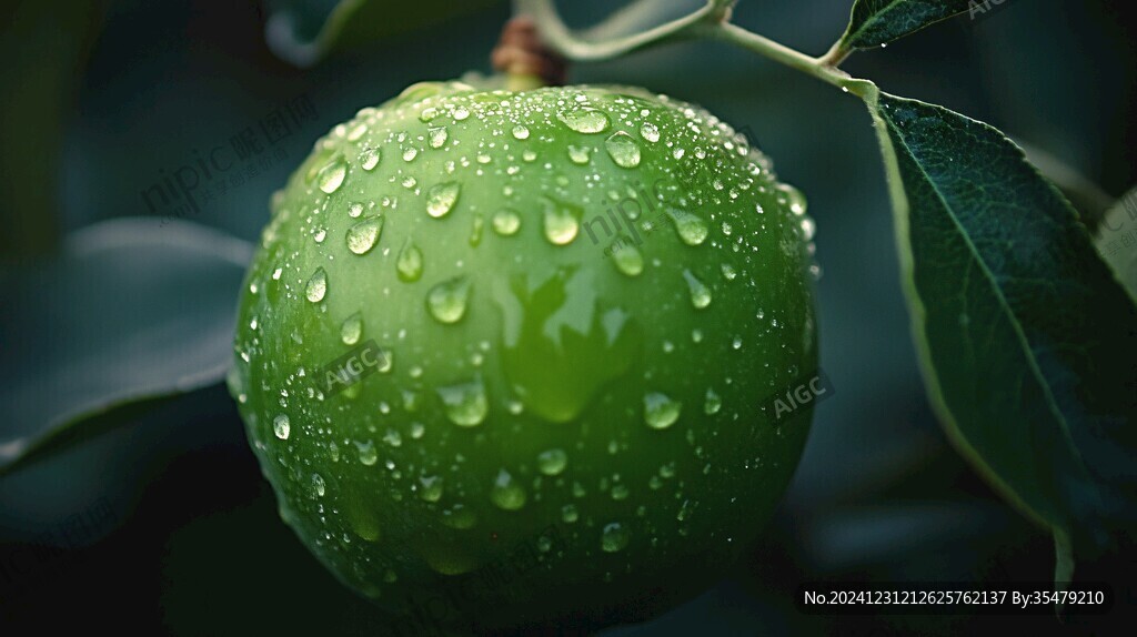 带雨水的青枣
