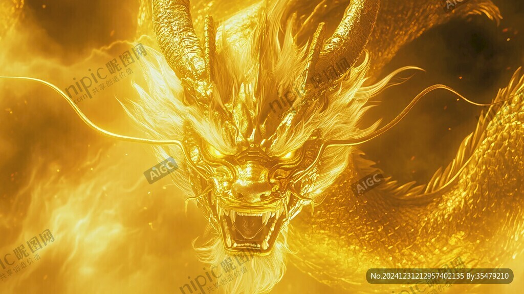 金色龙纹金龙苍龙青龙