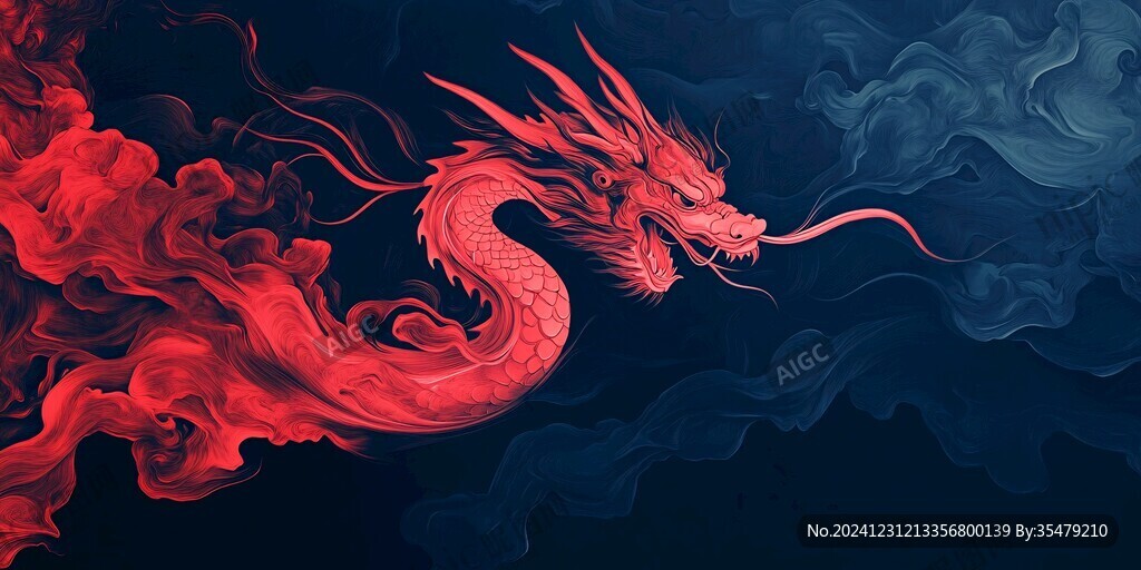 龙包装插画