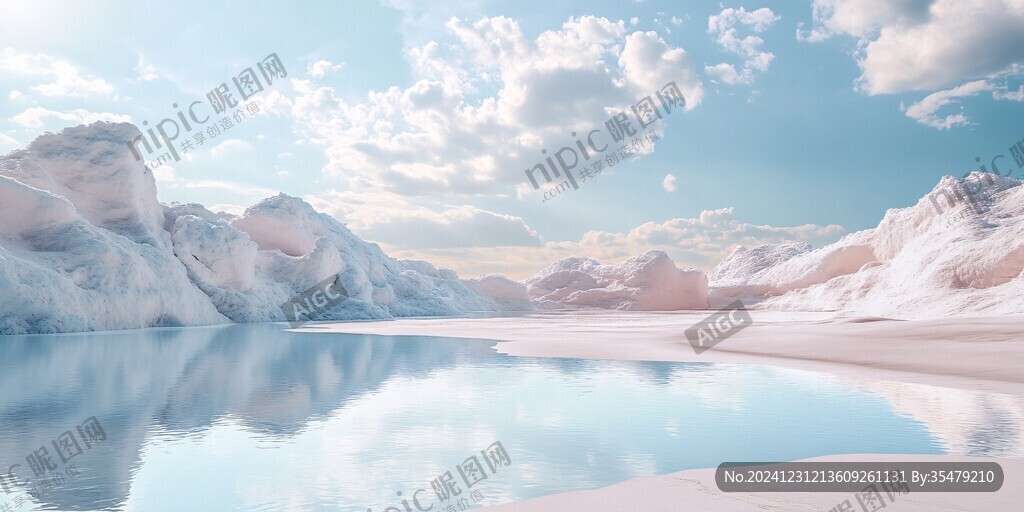 粉红色的3d风景