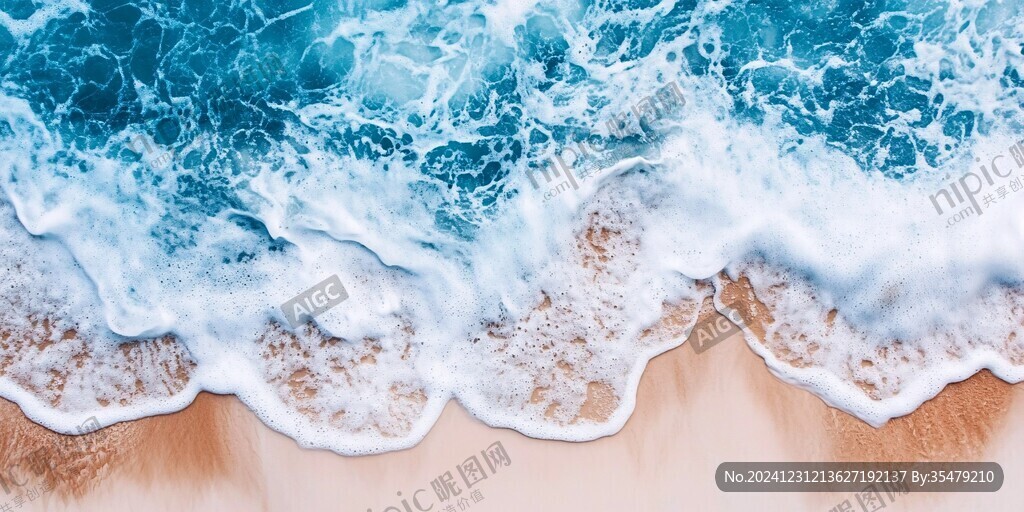 鸟瞰海浪