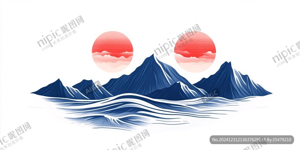 山海意境图形