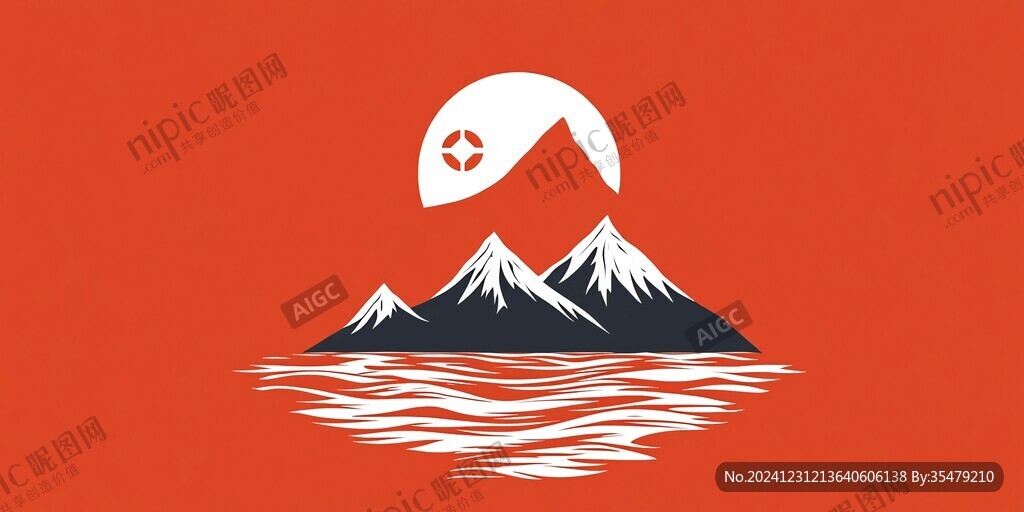 富士山火山logo