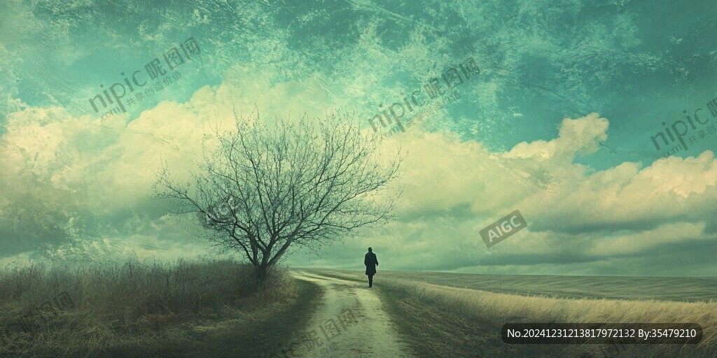 人在孤独的路上