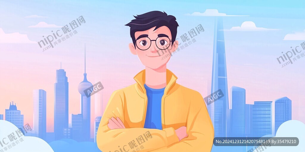 人物扁平插画