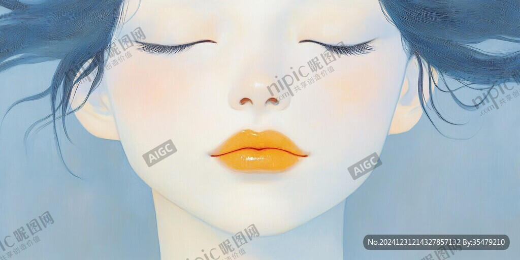 涂口红插画