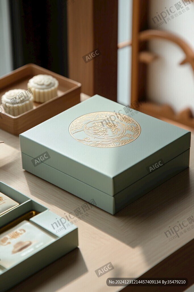绿茶月饼包装设计