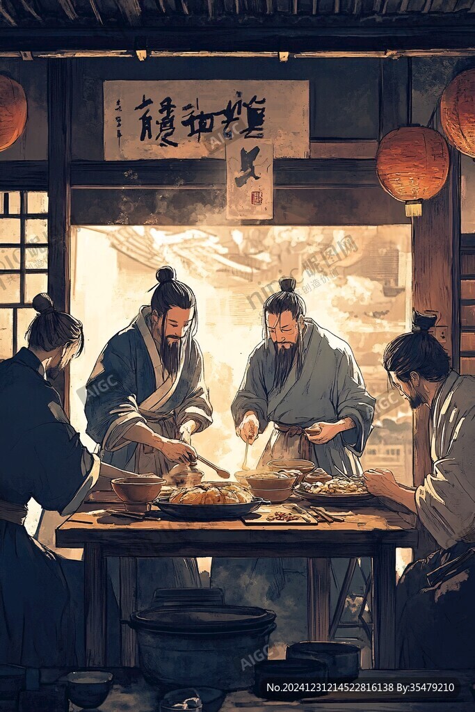 古代人物做饭场景