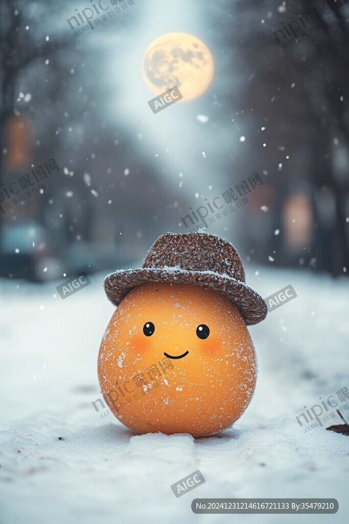 手捧小橘灯