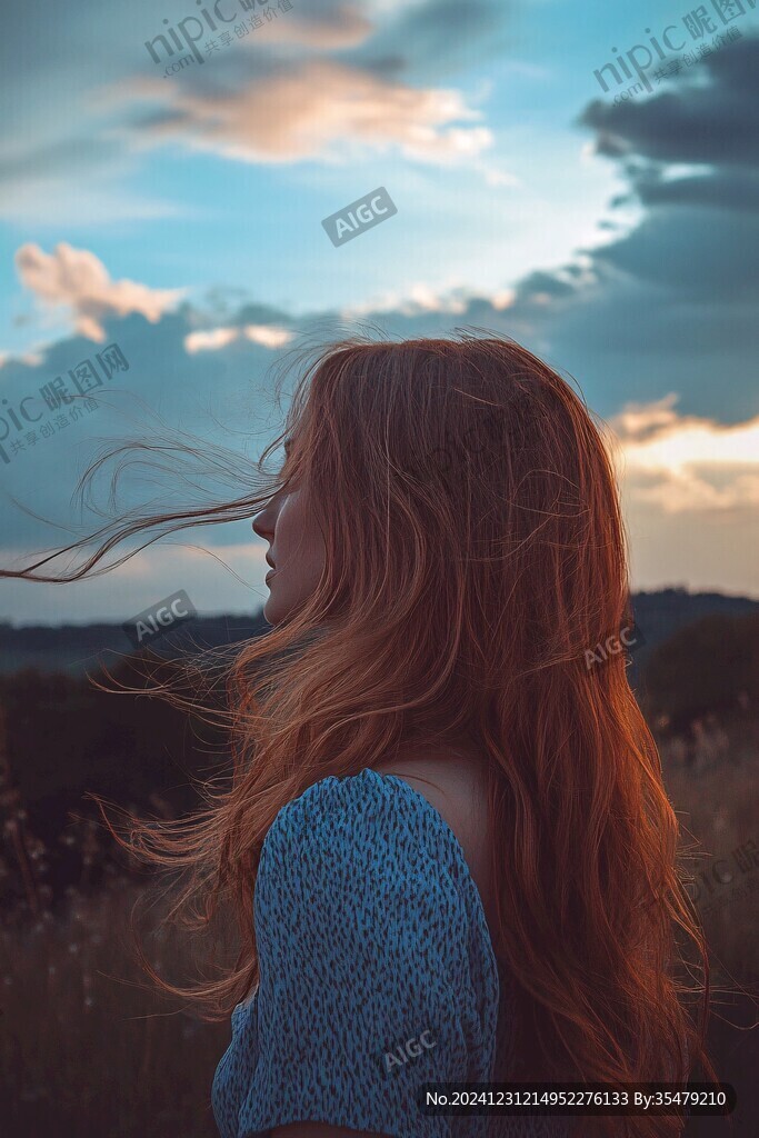 唯美女性侧面