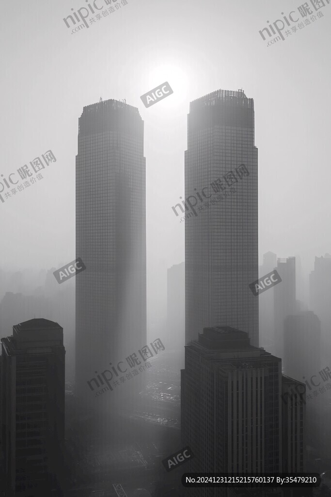 雾霭中的cbd