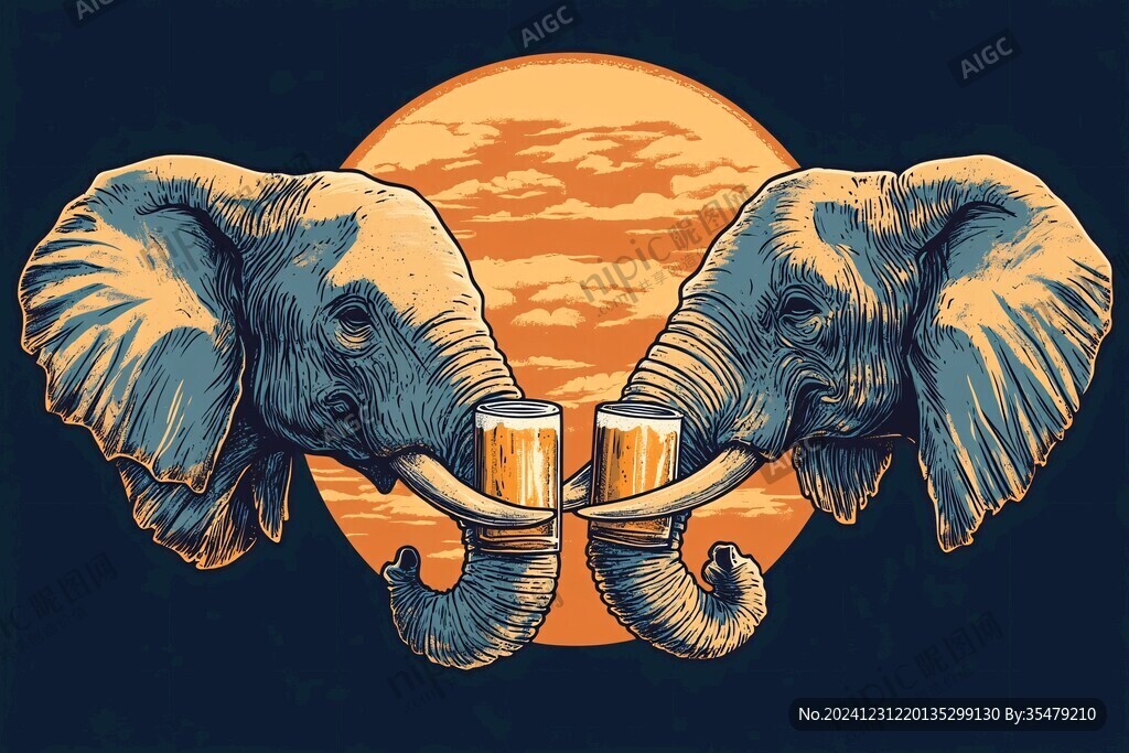 啤酒包装插画