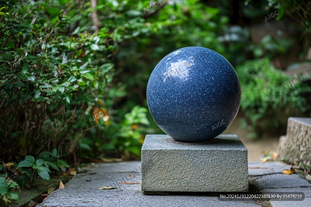 蓝球雕塑