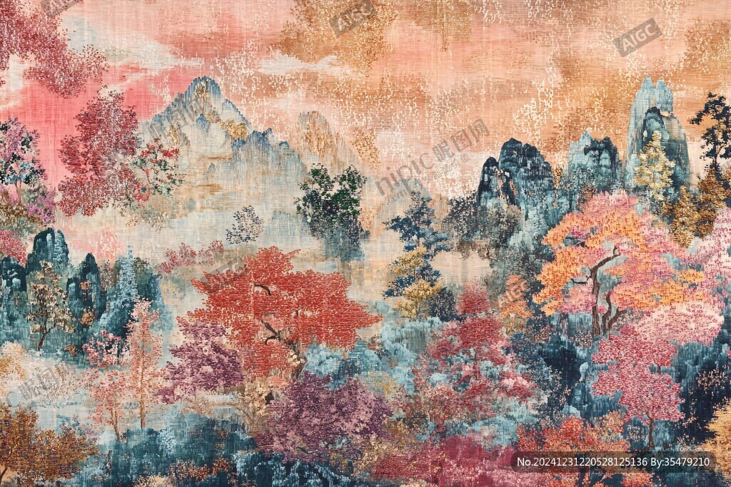 漆画山水
