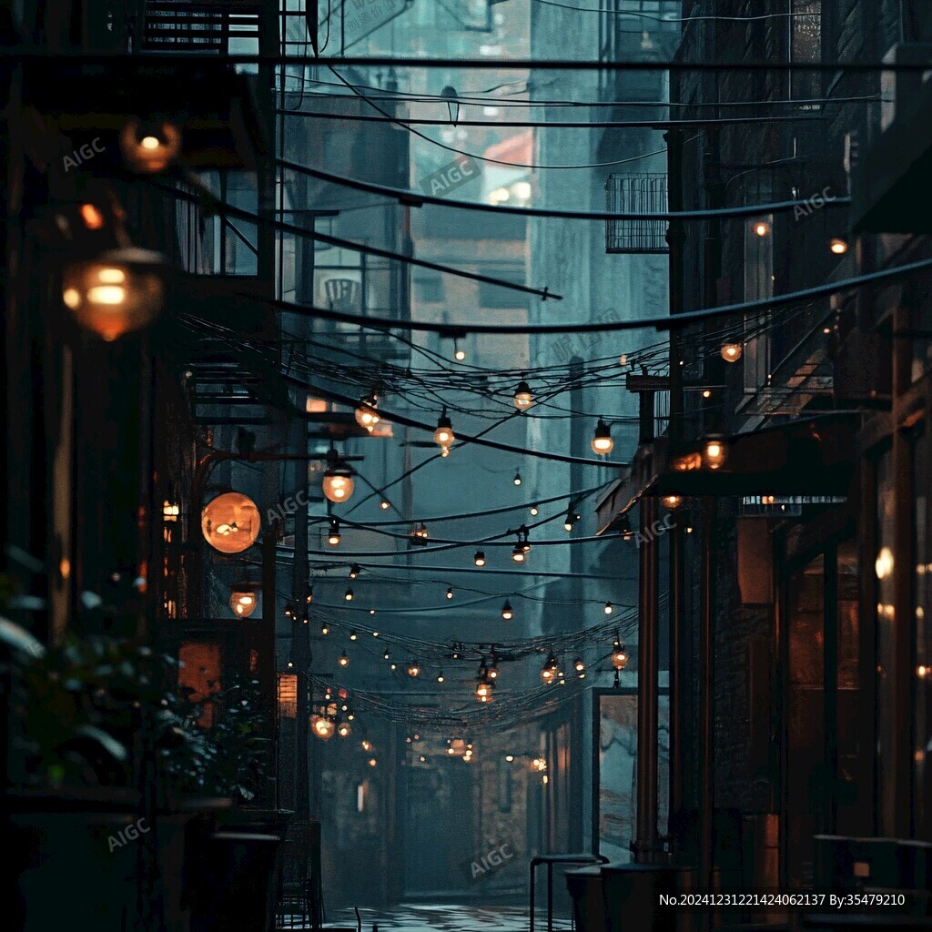 挂满灯笼的街道