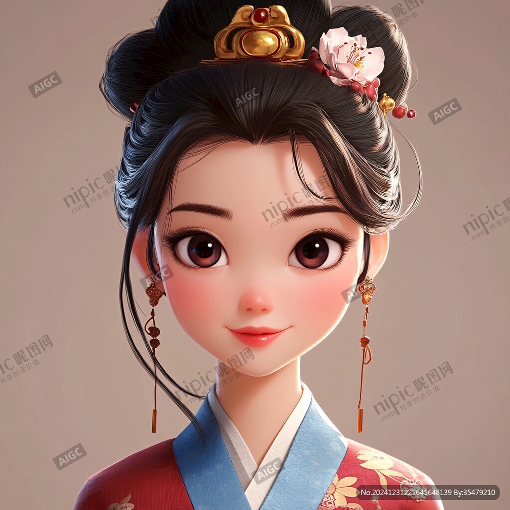 q版朝鲜族女孩