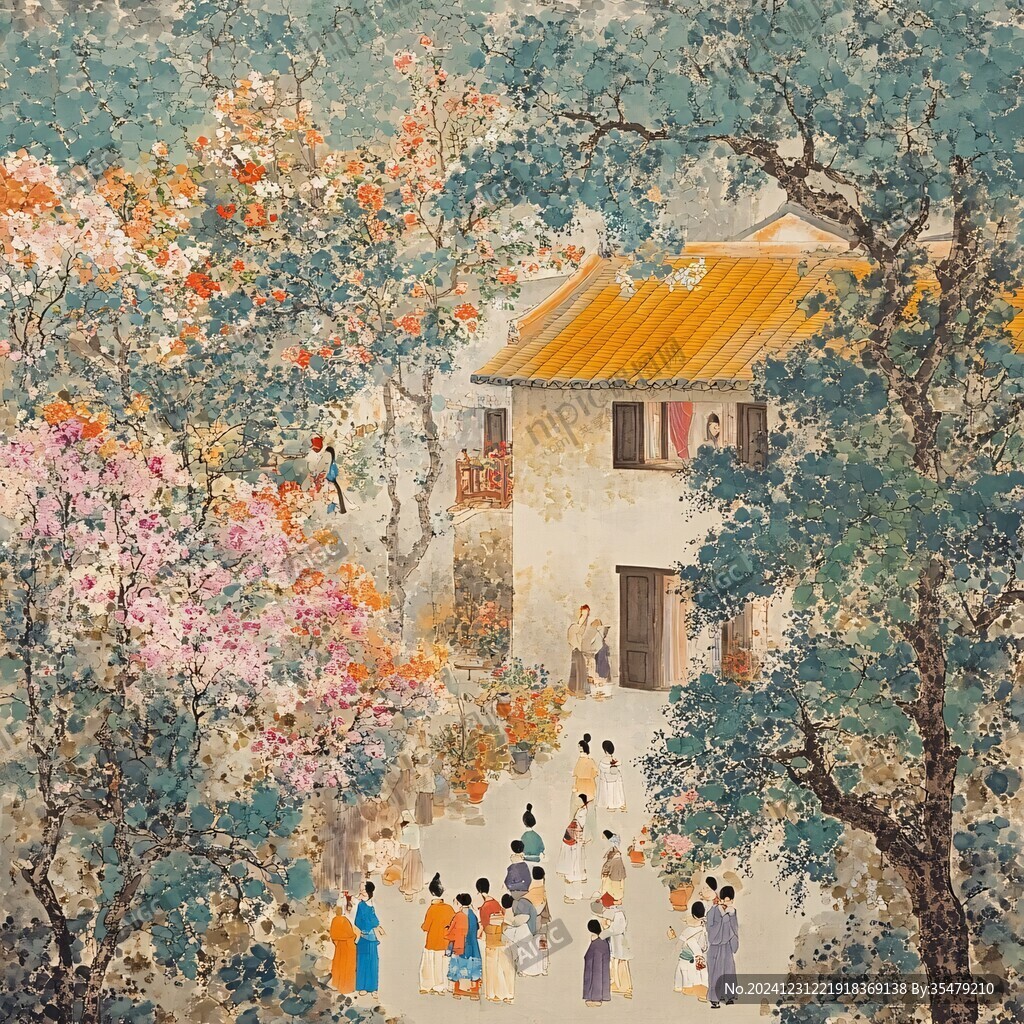岭南印象园插画