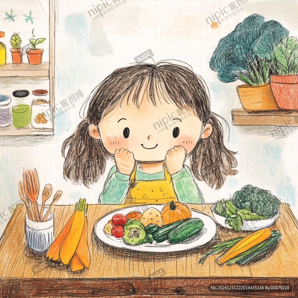 儿童食物插画