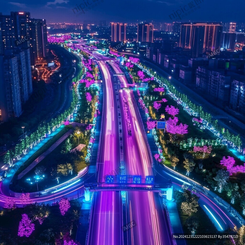 天府大道夜景