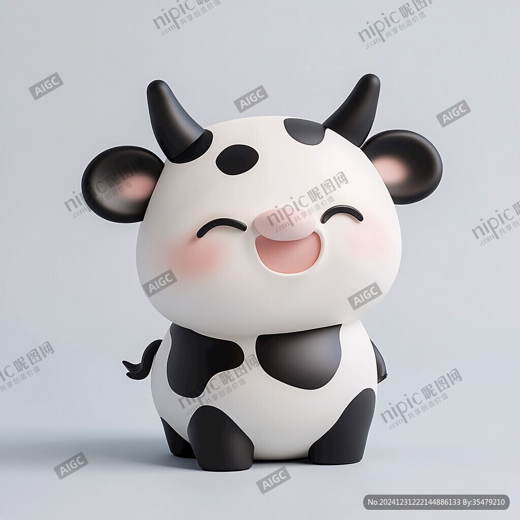 卡通小牛ip设计