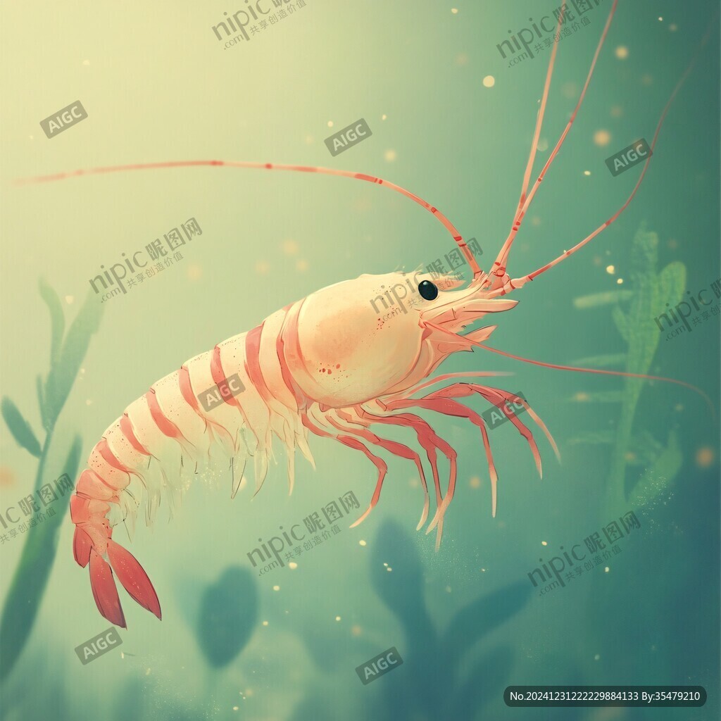 基围虾插画