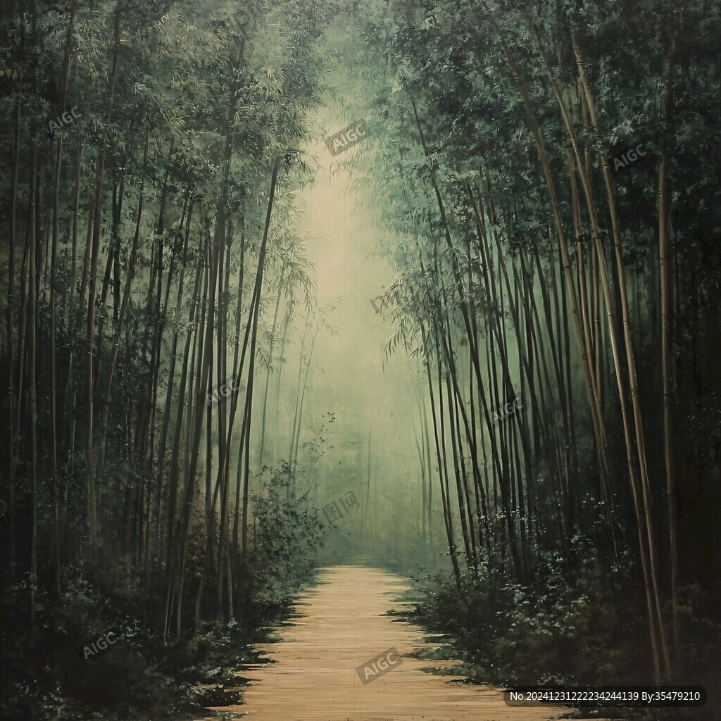 竹林小路装饰画