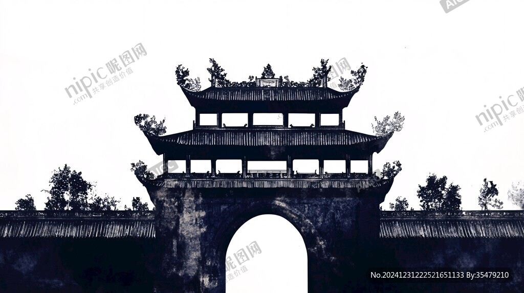 城门线条