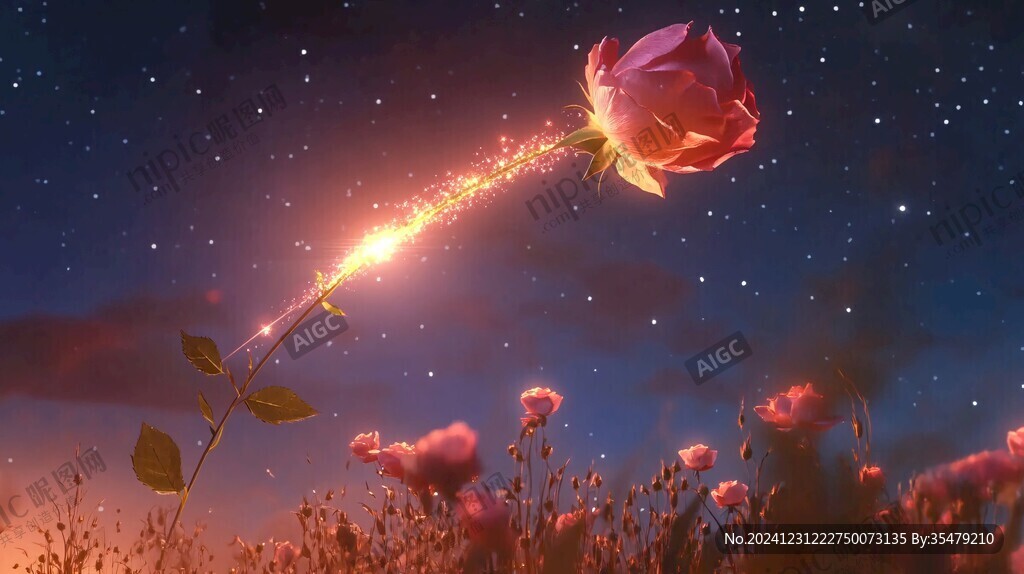 逆光玫瑰花