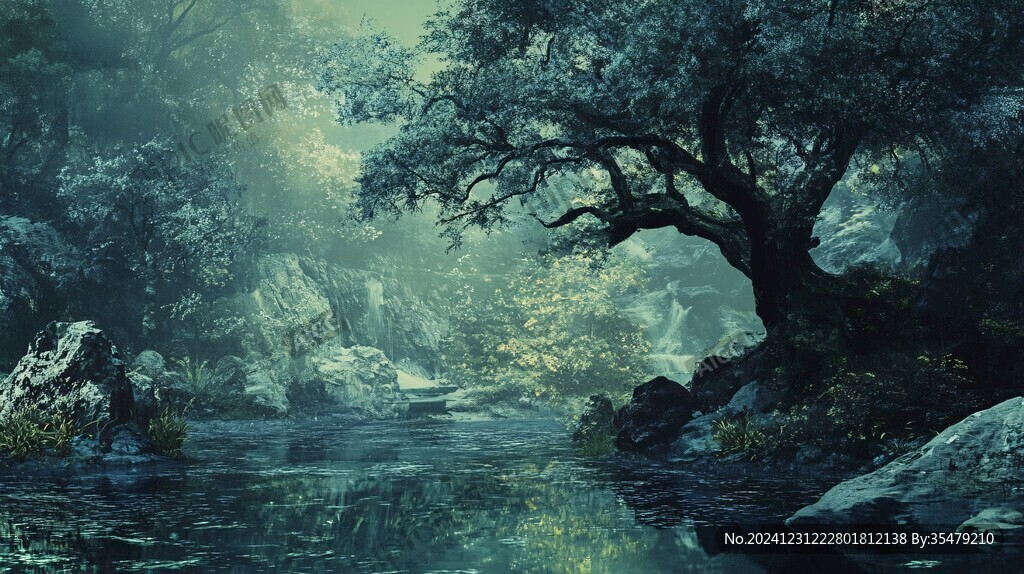 梦幻仙境溪水