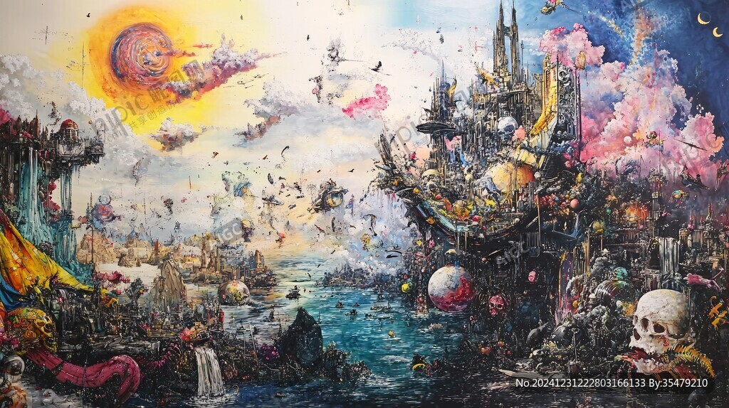 虚浮的世界绘画