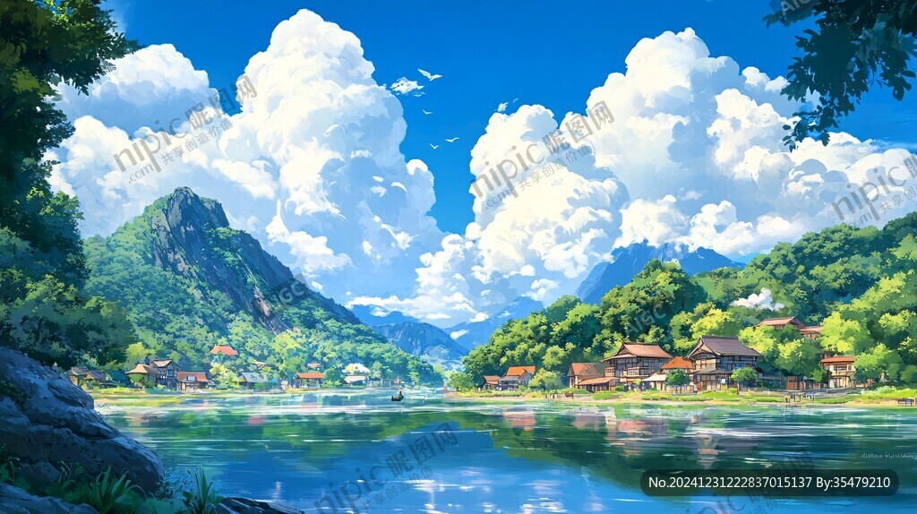 动漫场景插画