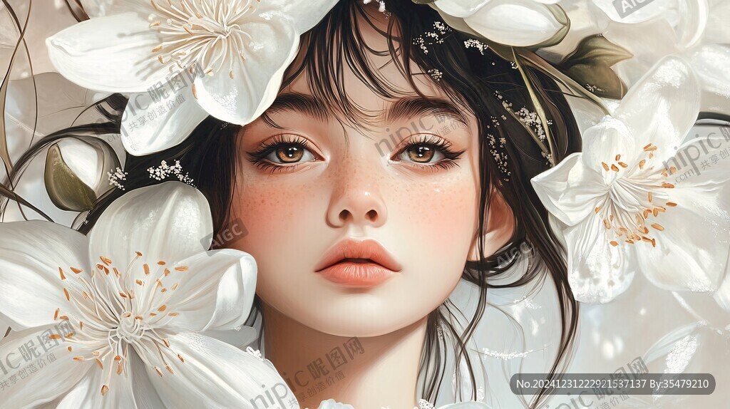 板绘少女插画
