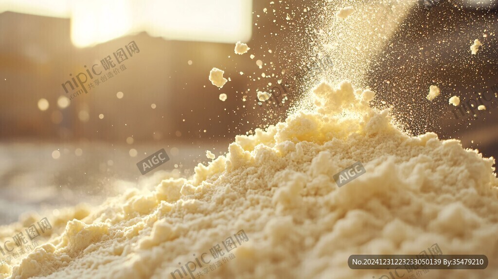 高速旋转的豆粉