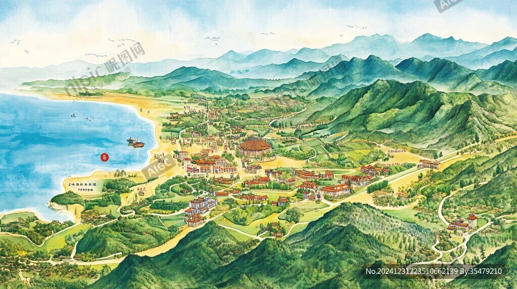环渤海经济区插画