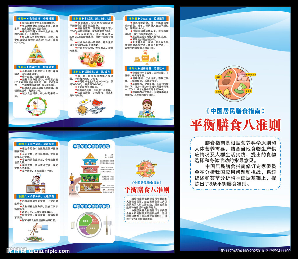 中国居民膳食指南三折页
