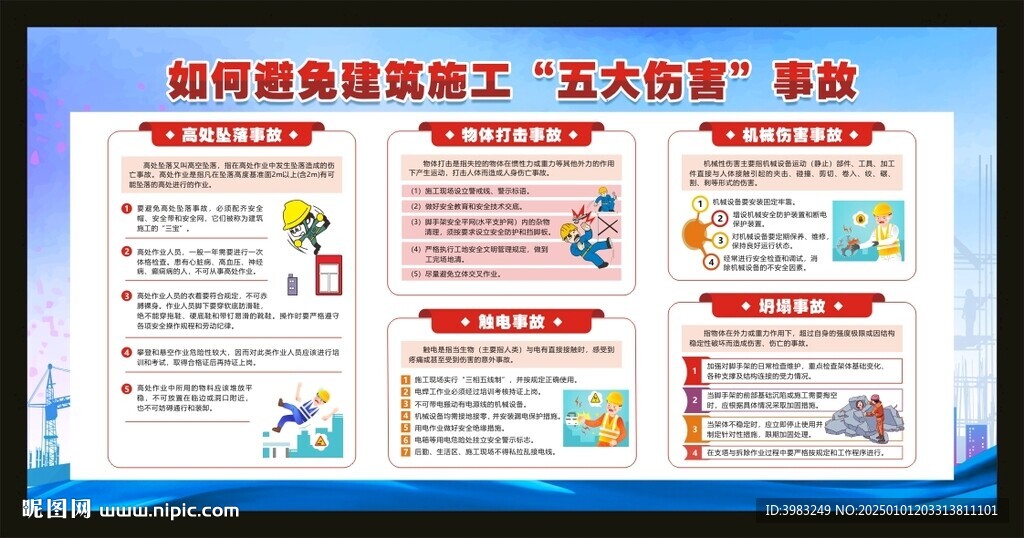 如何避免建筑施工事故展板