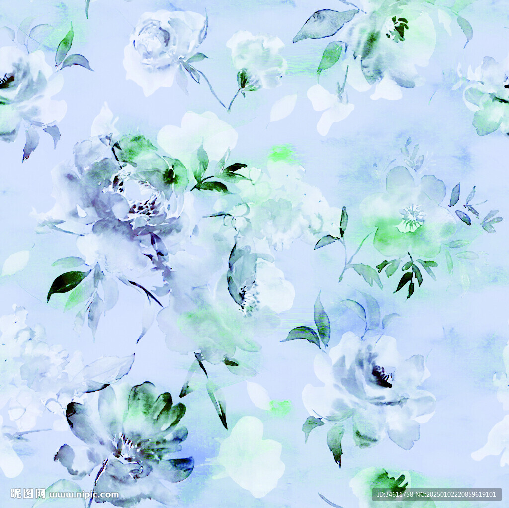 水彩花