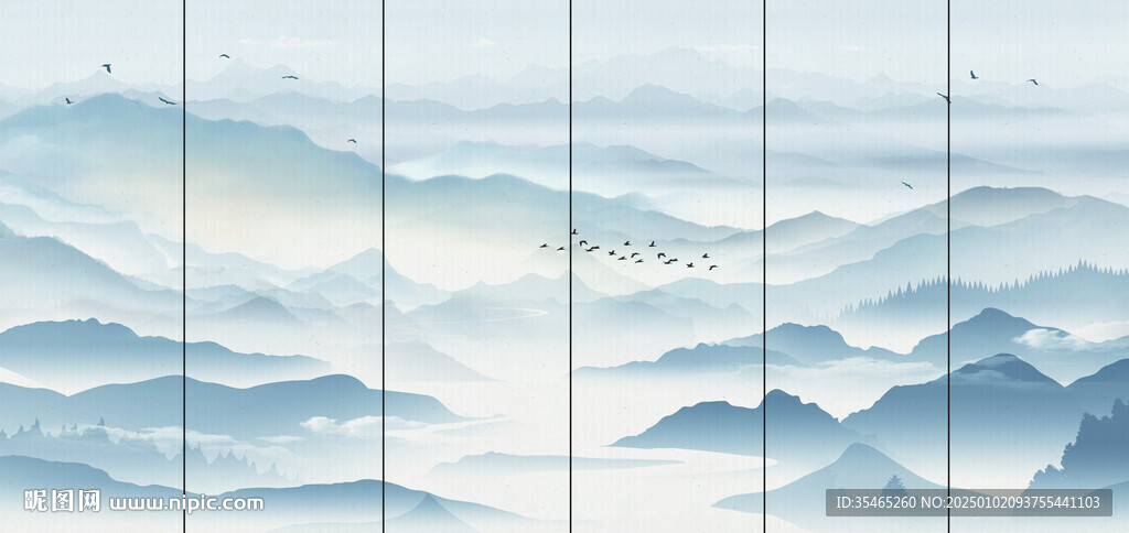 新中式山水画