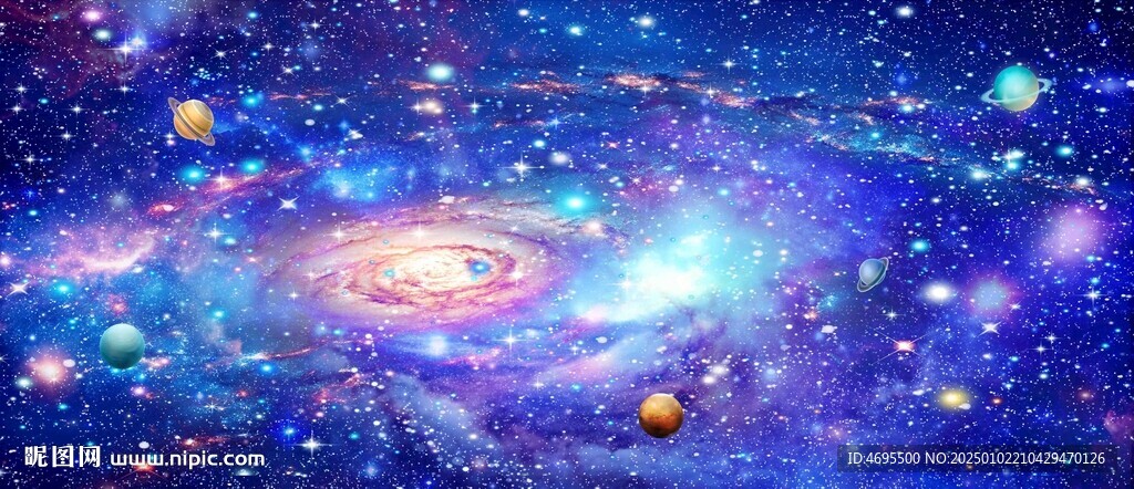 蓝色星空背景