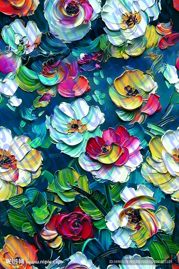油画花