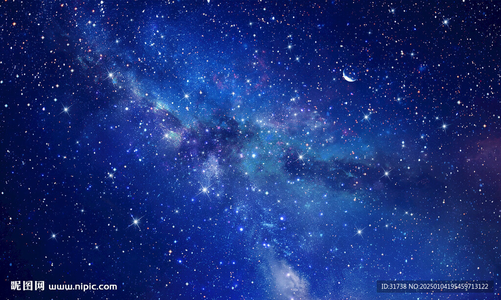 蓝色宇宙星空天花软膜吊顶